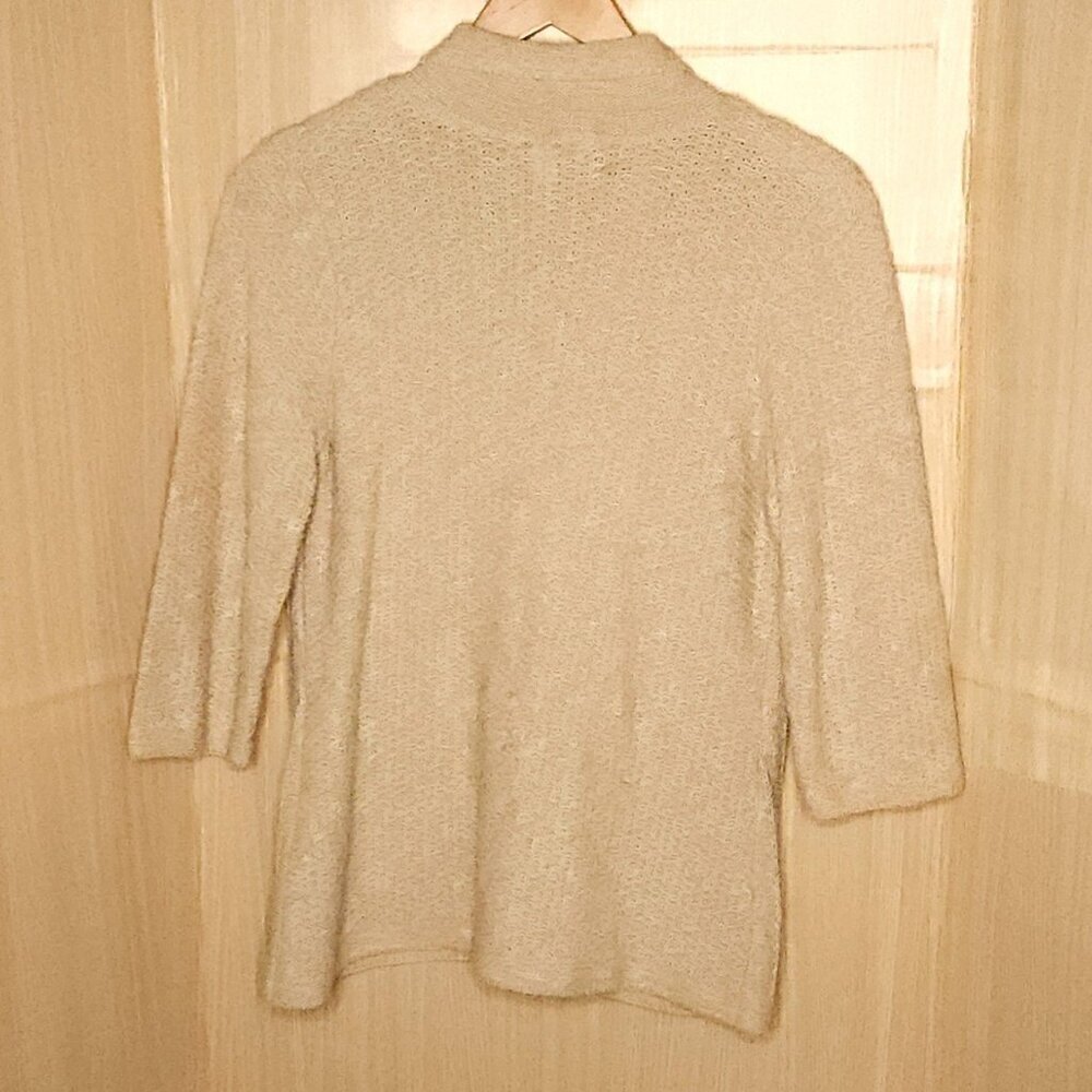 Christopher & Banks Womens Oatmeal Chunky Cardigan Sweater Large - Picture 2 of 5